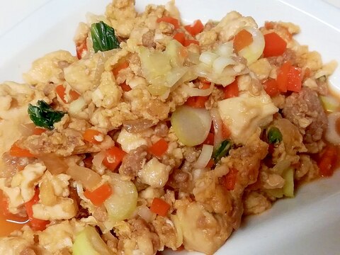 丼にしても美味しい！豆腐の炒り煮